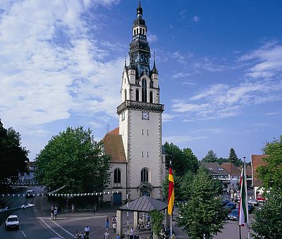 Blick auf die Kirche von Sassenberg 